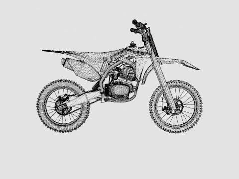 10Ten 250RX 250cc Dirt Bike 3D Model