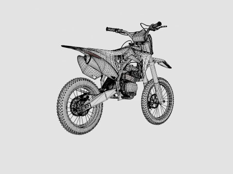 10Ten 250RX 250cc Dirt Bike 3D Model