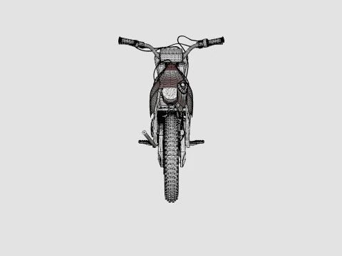 10Ten 250RX 250cc Dirt Bike 3D Model