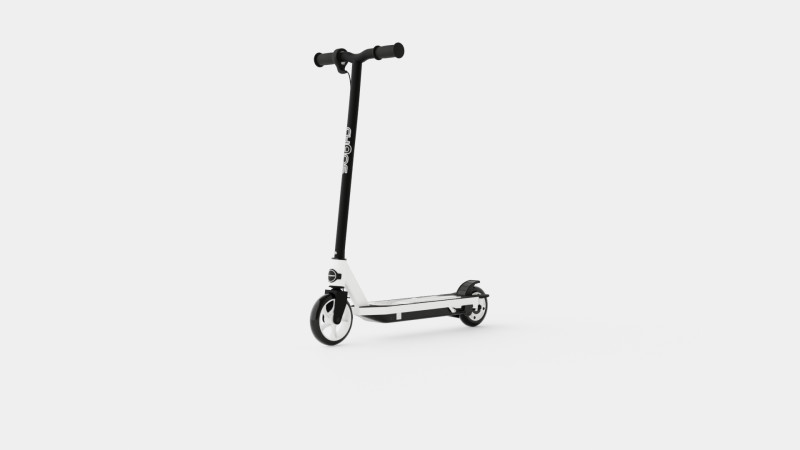 Chaos Black Kids Electric Scooter Model 3D .c4d .max .obj .3ds .fbx .stl .blend 