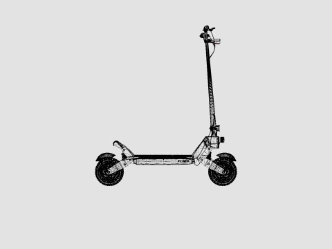 Chaos Freestyle Two Wheel Drive Twin Motor Adult Electric Scooter 3D Model