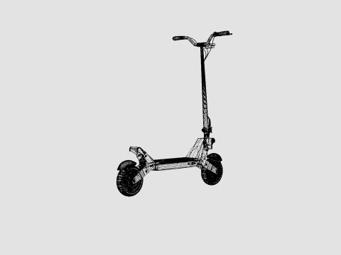 Chaos Freestyle Two Wheel Drive Twin Motor Adult Electric Scooter 3D Model