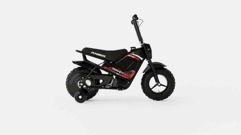 Motorbike Black Electric Kids Monkey Bike Model 3D .c4d .max .obj .3ds .fbx .stl .blend 