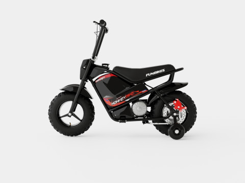 Motorbike Black Electric Kids Monkey Bike Model 3D