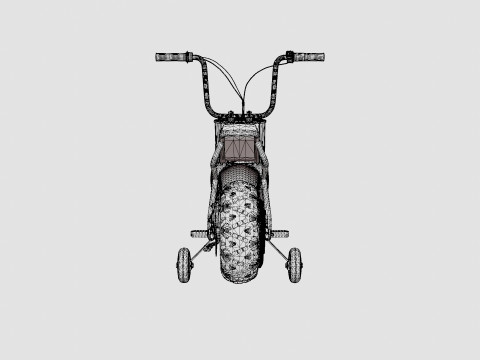 Motorbike Black Electric Kids Monkey Bike Model 3D
