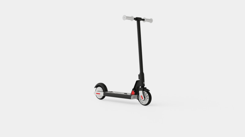 Lithium Black Kids Electric Scooter Modelo 3D .c4d .max .obj .3ds .fbx .stl .blend 