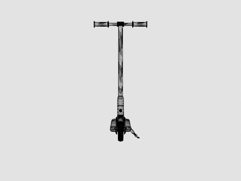 Lithium Black Kids Electric Scooter Modelo 3D