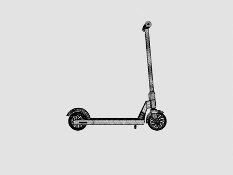 Lithium Black Kids Electric Scooter Modelo 3D