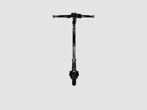 Lithium Black IPX6 Waterproof Electric Scooter 3D Model