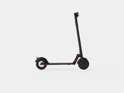 Lithium Black Folding Adult Electric Scooter 3D Model
