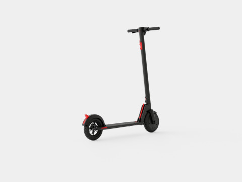 Lithium Black Folding Adult Electric Scooter 3D Model