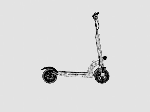 Halo M4 Lithium Electric Scooter 3D Model