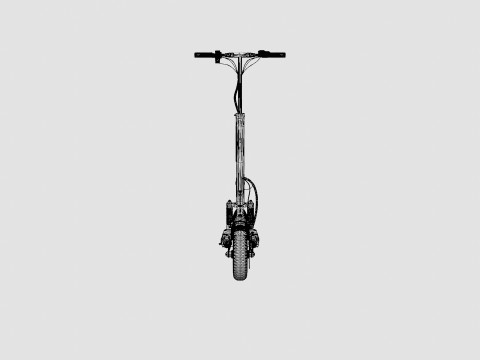 Halo M4 Lithium Electric Scooter 3D Model