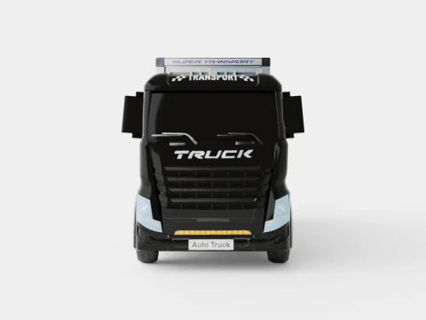 HGV Container Truck And Trailer Black Electric Ride On Lorry 3D Model