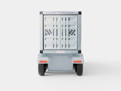 HGV Container Truck And Trailer Black Electric Ride On Lorry 3D Model