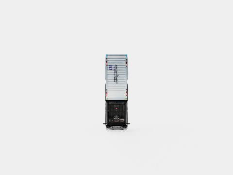 HGV Container Truck And Trailer Black Electric Ride On Lorry 3D-Modell