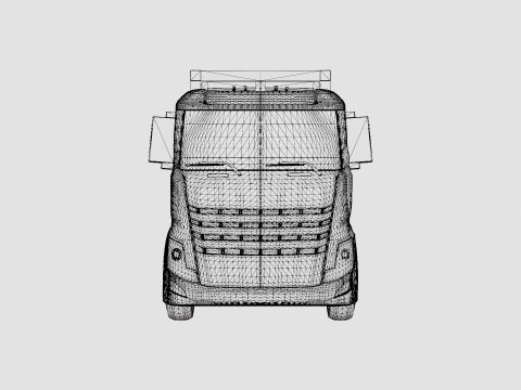 HGV Container Truck And Trailer Black Electric Ride On Lorry 3D-Modell