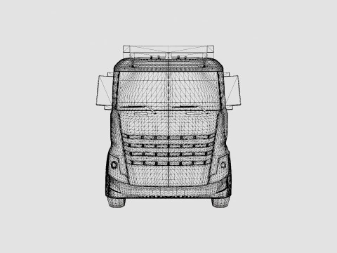 HGV Container Truck And Trailer Black Electric Ride On Lorry 3D Model