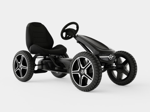 Black Pedal Go Kart 3D Model