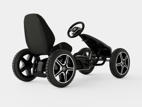 Black Pedal Go Kart 3D 模型