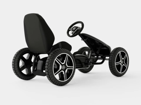 Black Pedal Go Kart 3D Model