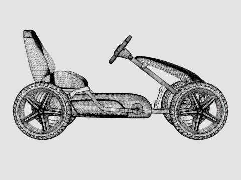 Black Pedal Go Kart 3D 模型