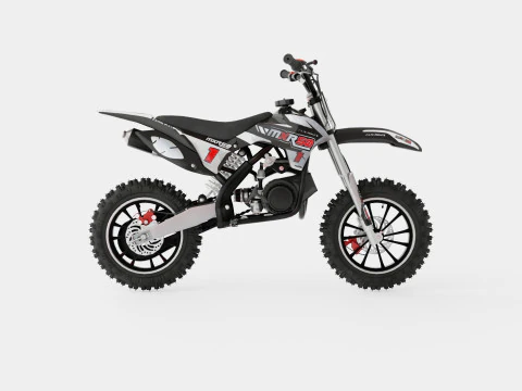MXR 50cc Motorbike Black 3D Model