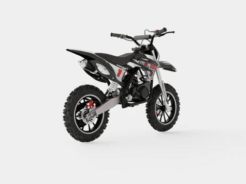 MXR 50cc Motorbike Black 3D Model