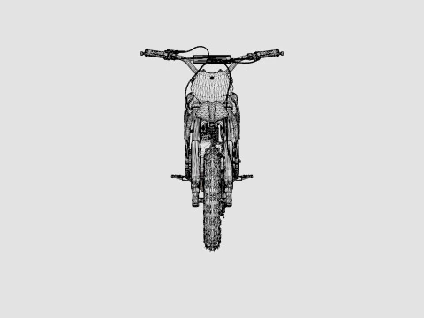 MXR 50cc Motorbike Black 3D Model