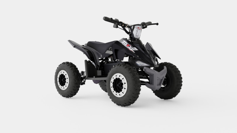 Toxic Black White Kids Electric Mini Quad Bike 3D Model in Motorcycle 3DExport
