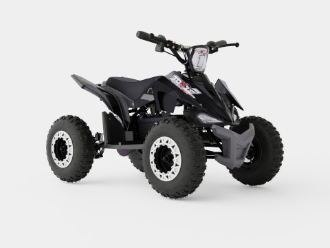 Toxic Black White Kids Electric Mini Quad Bike 3D Model