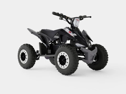 有毒黑白儿童电动迷你四轮自行车 3D 模型