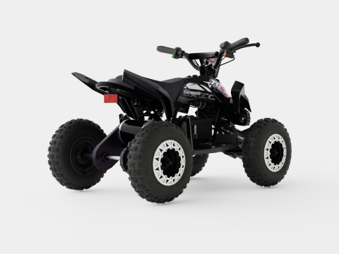 Toxic Black White Kids Electric Mini Quad Bike Modelo 3D
