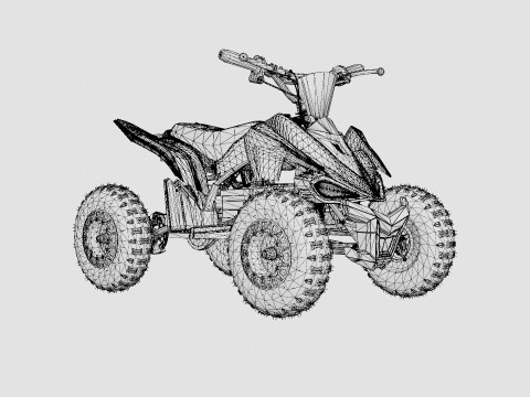 Toxic Black White Kids Electric Mini Quad Bike Modelo 3D