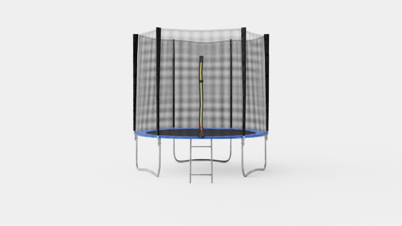 Jump 8ft Trampoline 3D Model .c4d .max .obj .3ds .fbx .stl .blend 