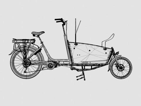 Cargobike Long Lite Electric 3D Model