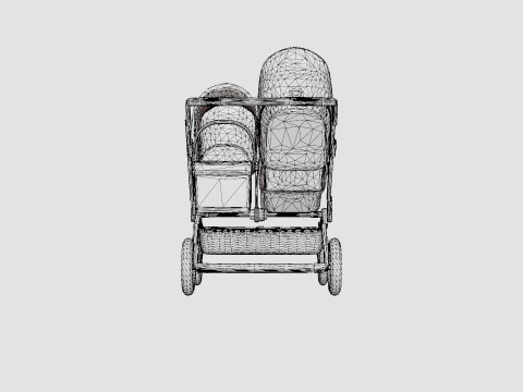 Bugaboo Donkey Strollers Model 3D