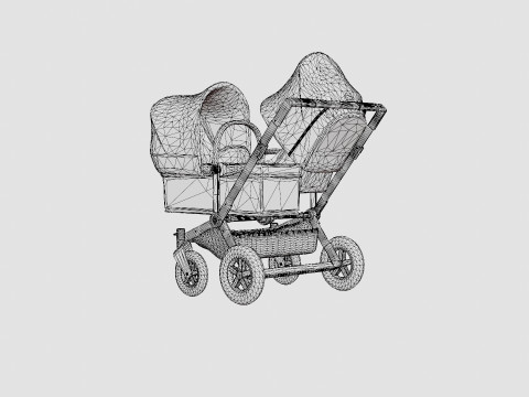 Bugaboo Donkey Strollers Model 3D
