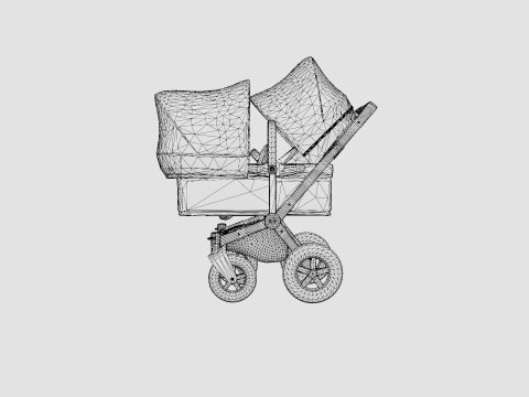 Bugaboo Donkey Strollers Model 3D