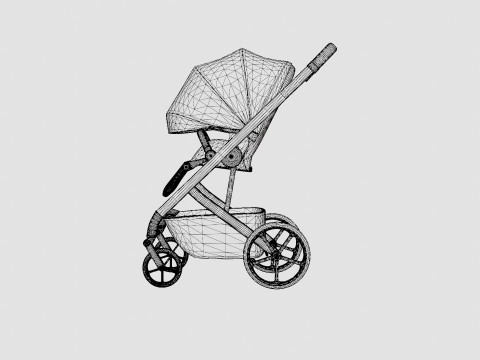 Cybex BaliosS Lavastone Black Strollers 3D Model