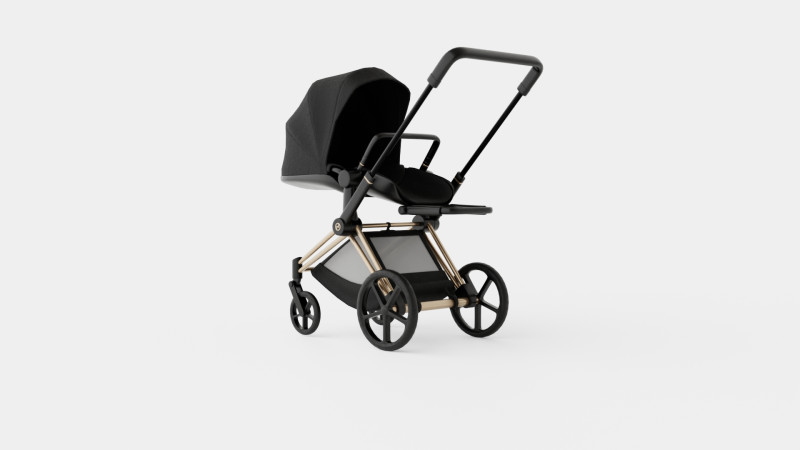 Cybex Priam 2019 Complete Stroller Rosegold 3D Model .c4d .max .obj .3ds .fbx .stl .blend 