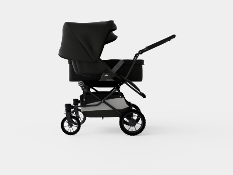 Emmaljunga Double Viking Stroller 3D Model