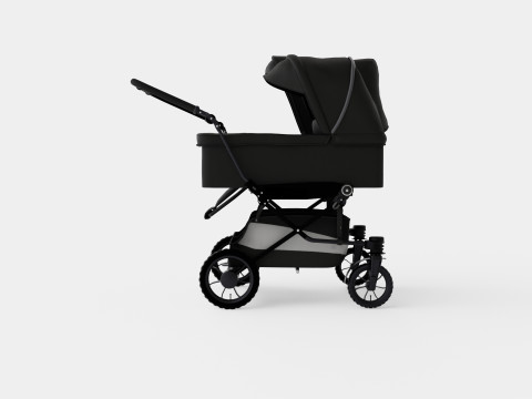 Emmaljunga Double Viking Stroller 3D Модель