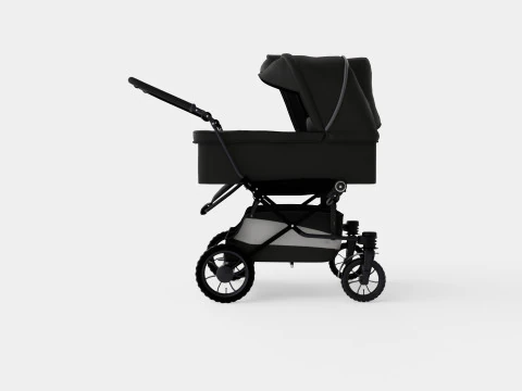 Emmaljunga Double Viking Stroller 3D Model