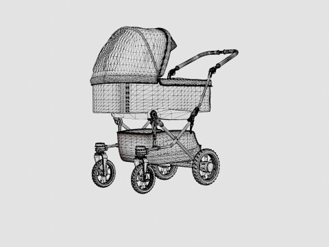 Emmaljunga Super Viking 2019 Stroller 3D Модель