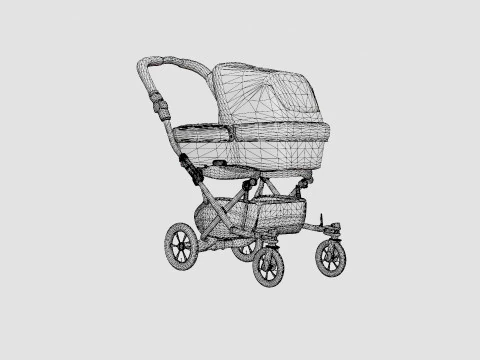 Emmaljunga Viking 2019 Complete Carriage Stroller 3D Model