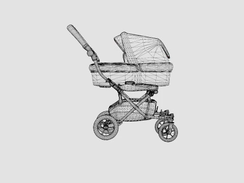 Emmaljunga Viking 2019 Complete Carriage Stroller 3D Model
