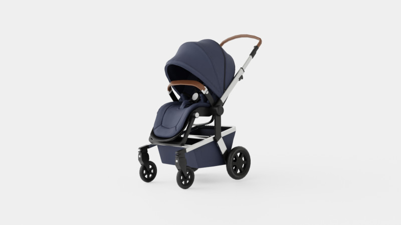 Joolz Hub Classic Blue Stroller Model 3D .c4d .max .obj .3ds .fbx .stl .blend 