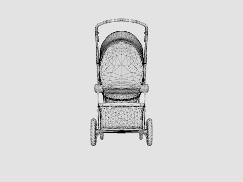 Joolz Hub Classic Blue Stroller Model 3D
