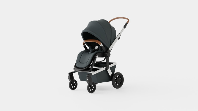 Joolz Hub Stroller Grey Model 3D .c4d .max .obj .3ds .fbx .stl .blend 